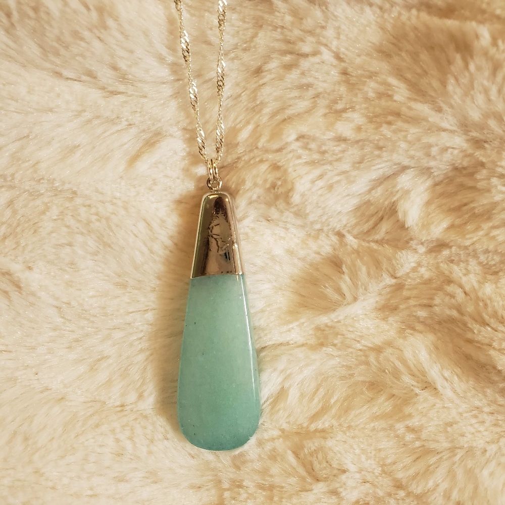 Semi precious stone necklace, costume jewelry